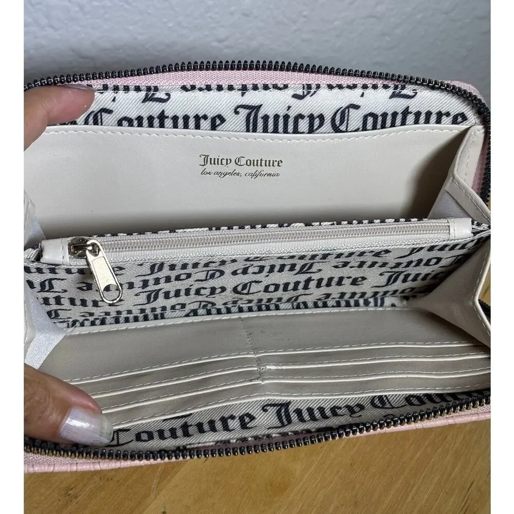 Juicy Couture Pale Pink Zip Around Wallet